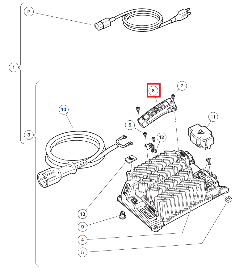 Picture of HANDLE, CHARGER, HIGH FREQ, DQ